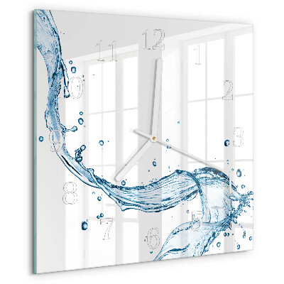 Wanduhr quadratisch Wasser