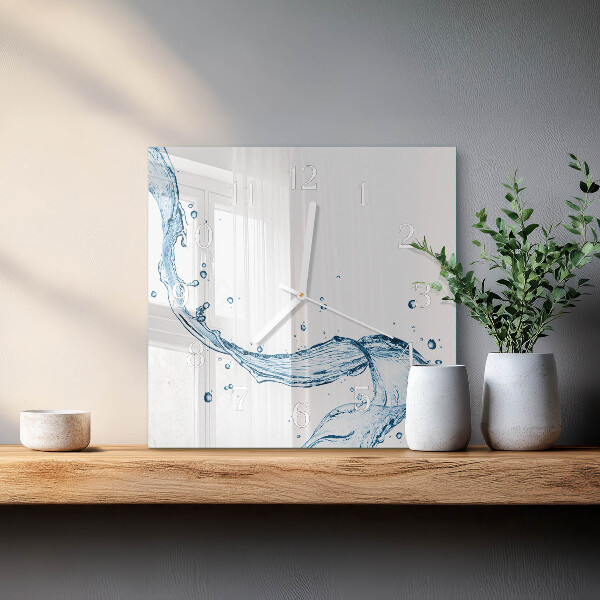 Wanduhr quadratisch Wasser