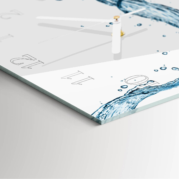 Wanduhr quadratisch Wasser