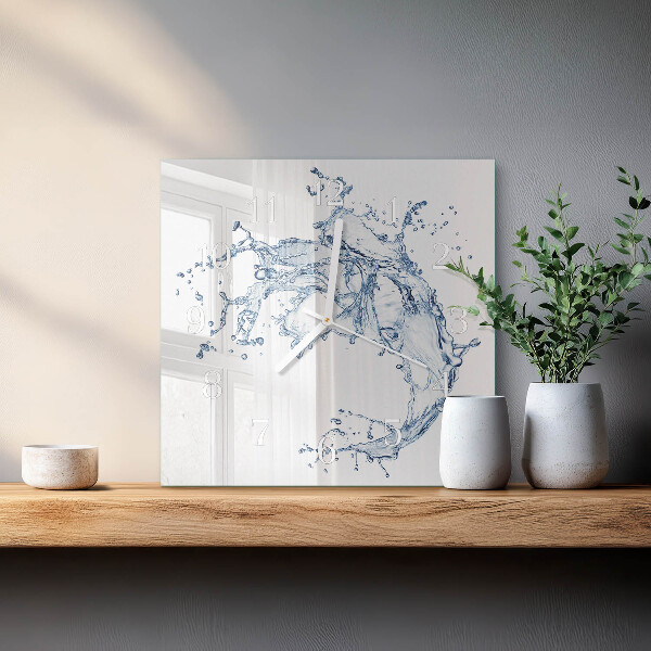 Wanduhr quadratisch Wasser