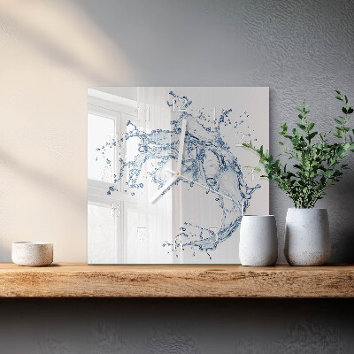 Wanduhr quadratisch Wasser