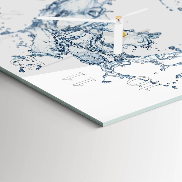 Wanduhr quadratisch Wasser