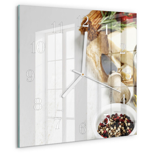 Wanduhr quadratisch Pasta