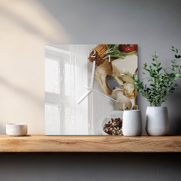 Wanduhr quadratisch Pasta