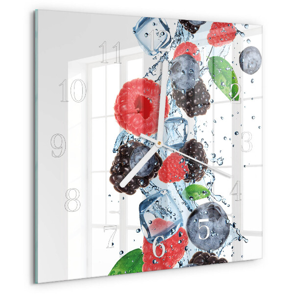 Wanduhr quadratisch Fruchteiscreme