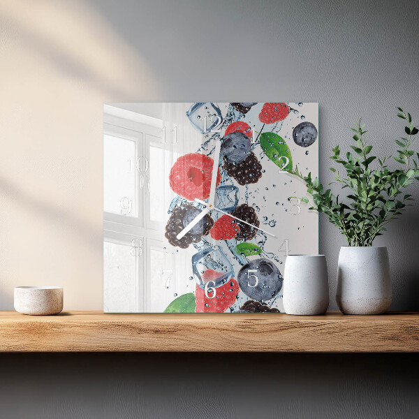 Wanduhr quadratisch Fruchteiscreme