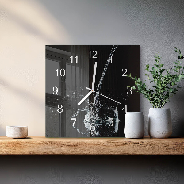 Wanduhr quadratisch Wasser