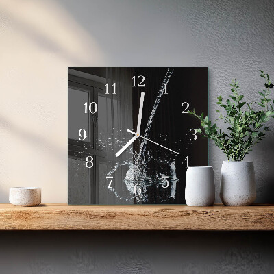 Wanduhr quadratisch Wasser