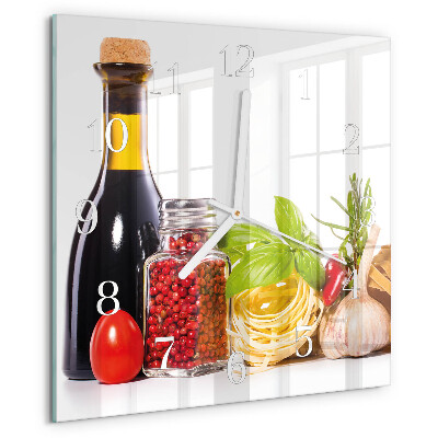 Wanduhr quadratisch Pasta