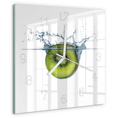Wanduhr quadratisch Kiwi