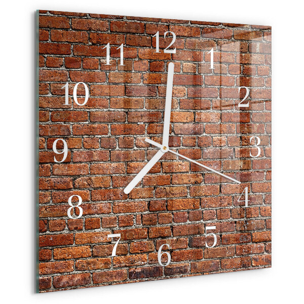 Wanduhr quadratisch Ziegel