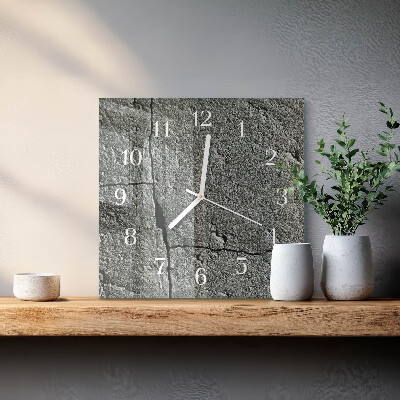 Wanduhr quadratisch Naturstein