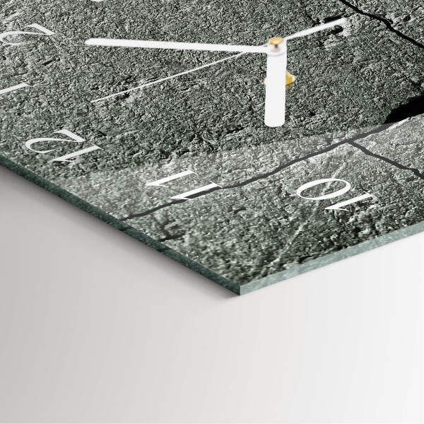 Wanduhr quadratisch Naturstein
