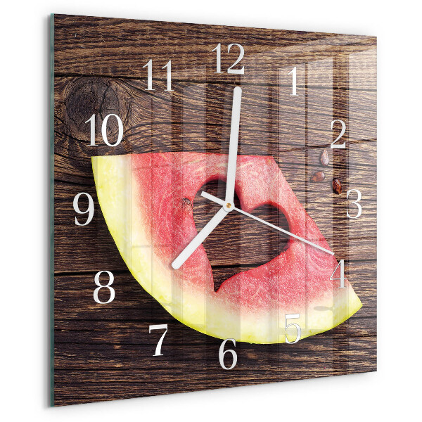 Wanduhr quadratisch Wassermelone
