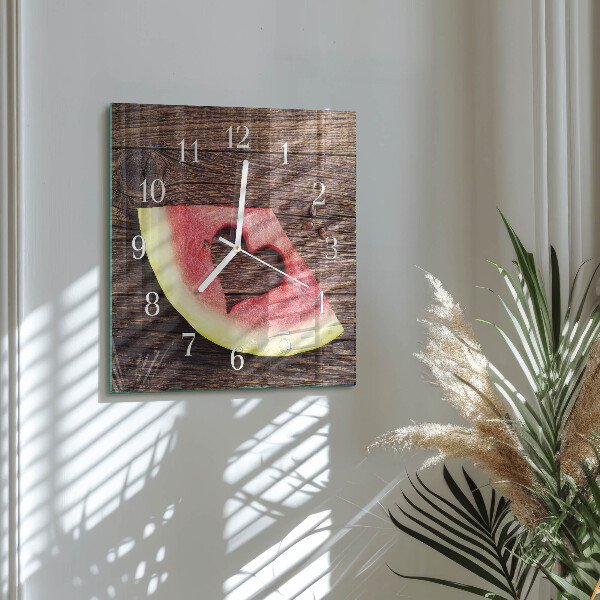 Wanduhr quadratisch Wassermelone