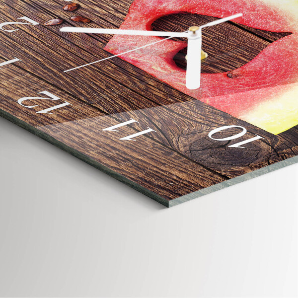 Wanduhr quadratisch Wassermelone