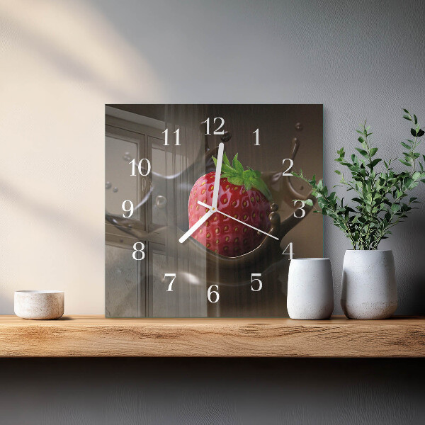 Wanduhr quadratisch Schokolade