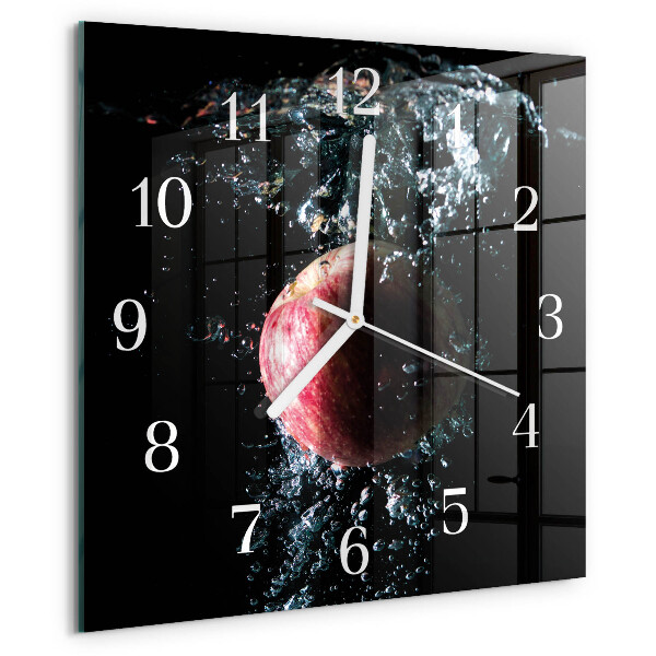 Wanduhr quadratisch Apfel