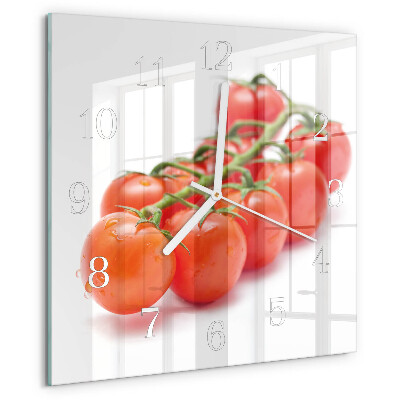 Wanduhr quadratisch Tomaten