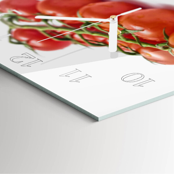Wanduhr quadratisch Tomaten