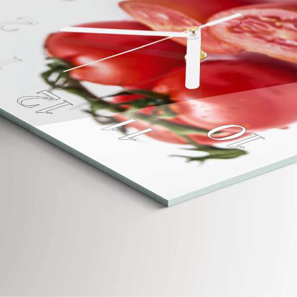 Wanduhr quadratisch Tomaten