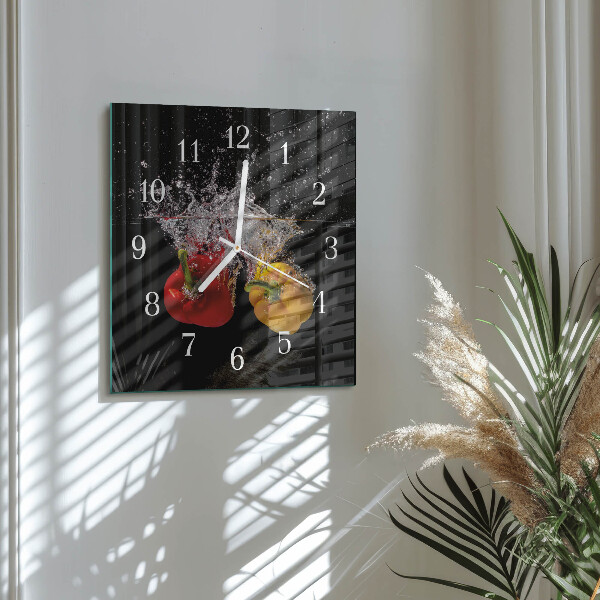 Wanduhr quadratisch Pfeffer