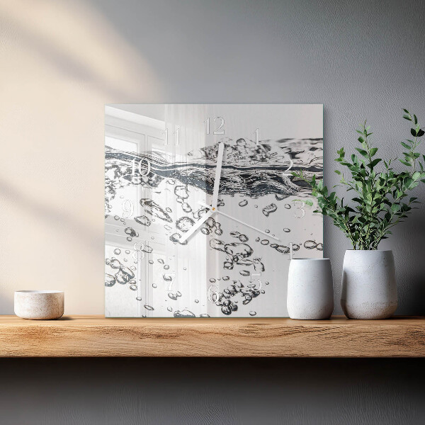 Wanduhr quadratisch Wasser