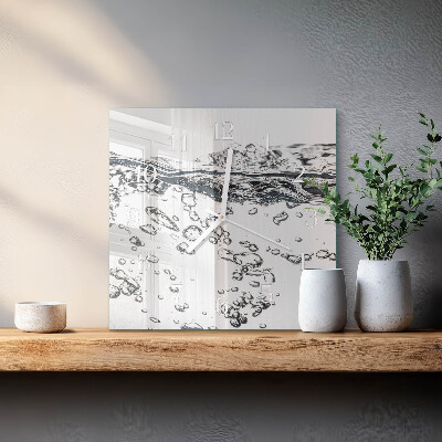 Wanduhr quadratisch Wasser