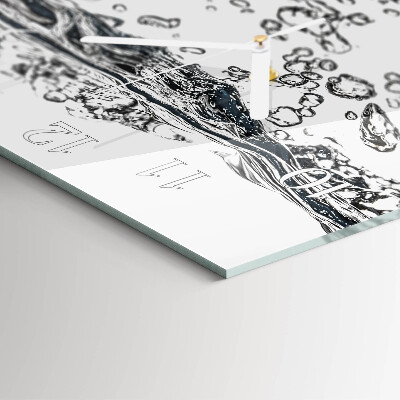 Wanduhr quadratisch Wasser
