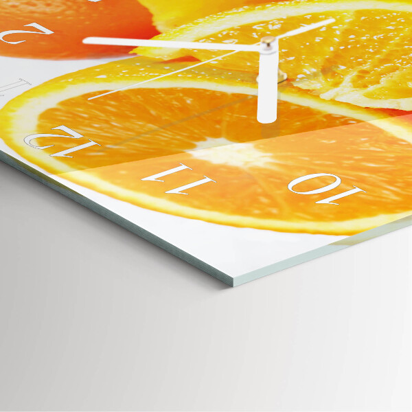 Wanduhr quadratisch Orangen