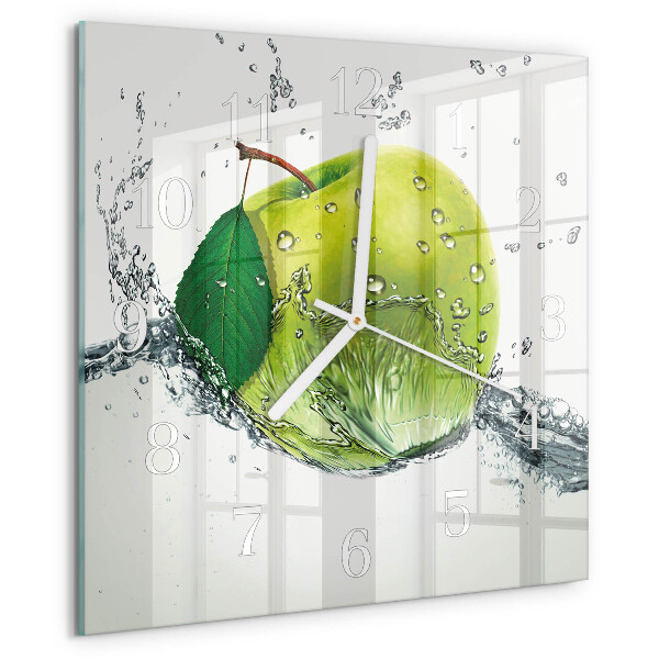 Wanduhr quadratisch Apfel