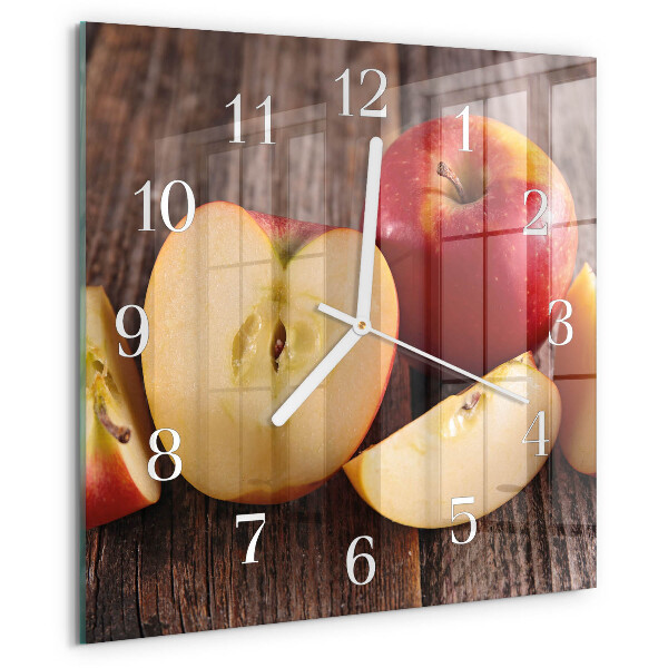 Wanduhr quadratisch Apfel