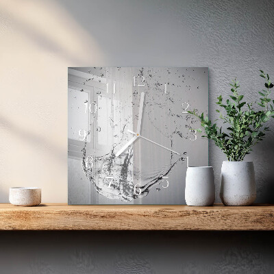 Wanduhr quadratisch Wasser