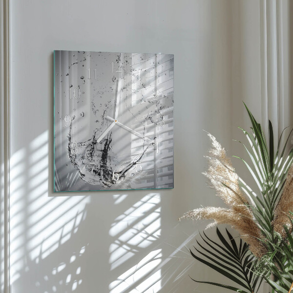 Wanduhr quadratisch Wasser