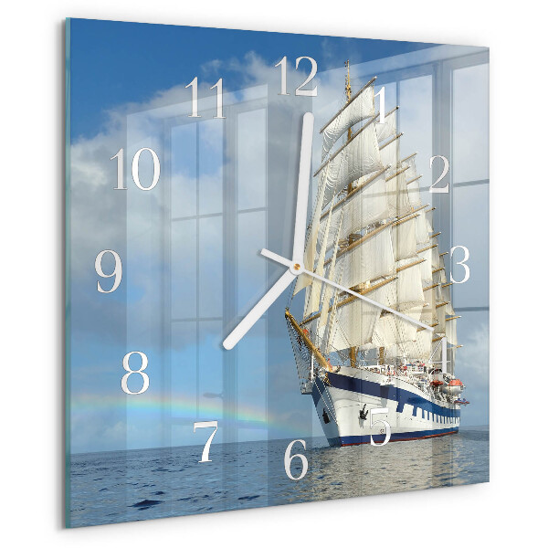 Wanduhr quadratisch Schiff