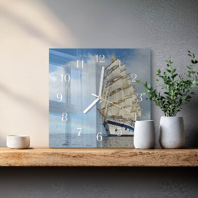 Wanduhr quadratisch Schiff