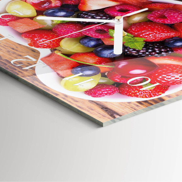 Wanduhr quadratisch Obst