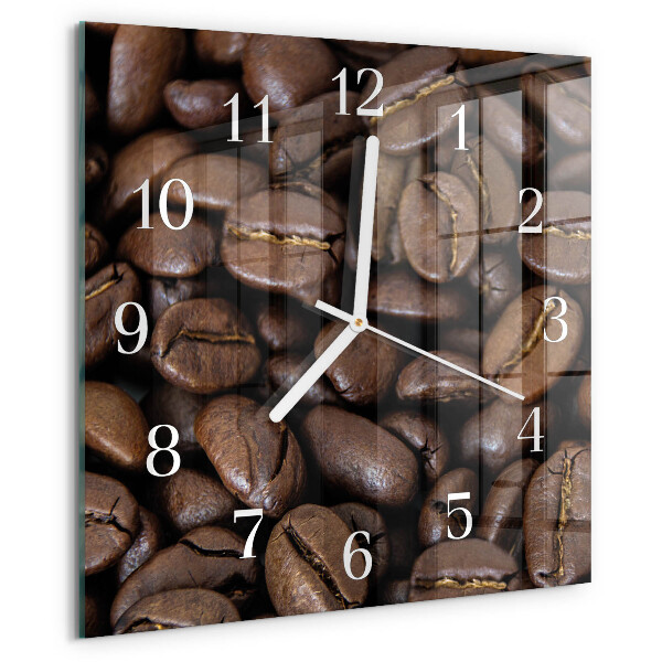Wanduhr quadratisch Kaffee