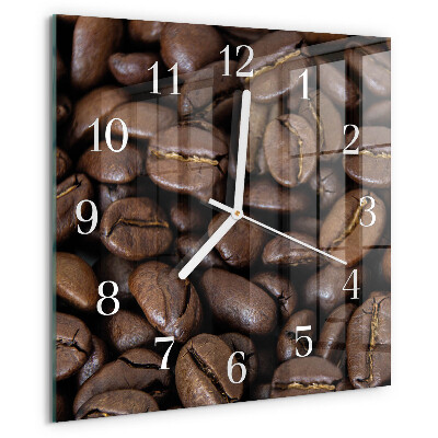 Wanduhr quadratisch Kaffee