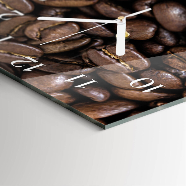 Wanduhr quadratisch Kaffee
