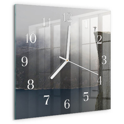 Wanduhr quadratisch Abgrund