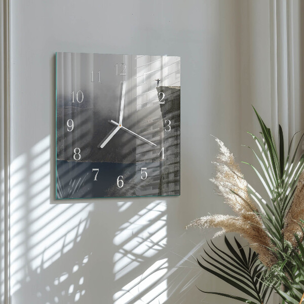Wanduhr quadratisch Abgrund
