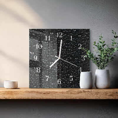 Wanduhr quadratisch Wassertropfen