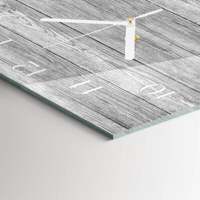 Wanduhr quadratisch Graues Holz