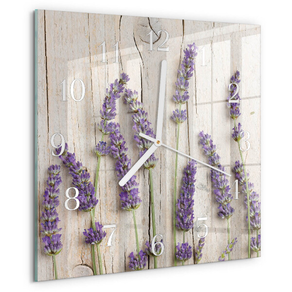 Wanduhr quadratisch Lavendel
