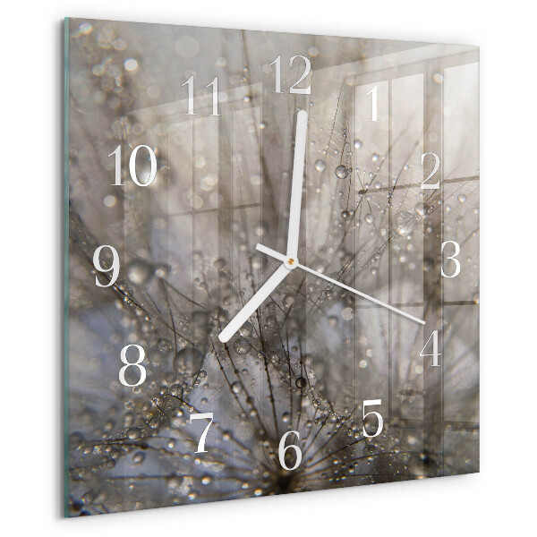 Wanduhr quadratisch Tautropfen