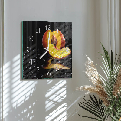 Wanduhr quadratisch Pfirsich