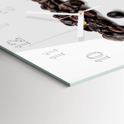 Wanduhr quadratisch Kaffeebohnen