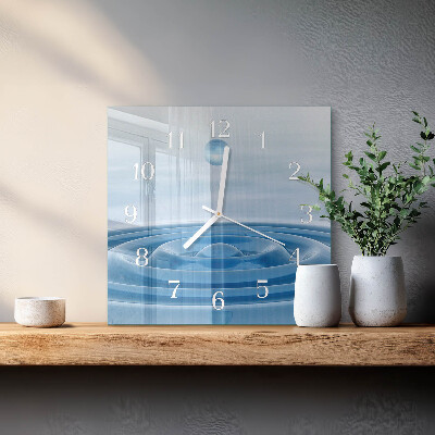 Wanduhr quadratisch Wasser