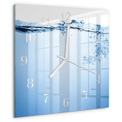 Wanduhr quadratisch Wasser
